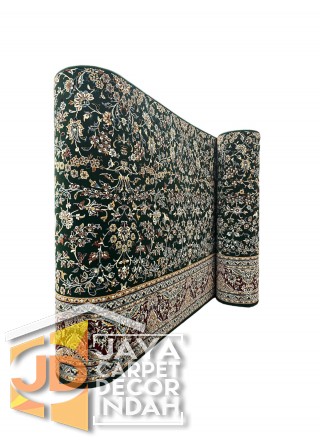 Karpet Sajadah Solomon Hijau  Motif Bunga / Batik 120x600, 120x1200, 120x1800, 120x2400